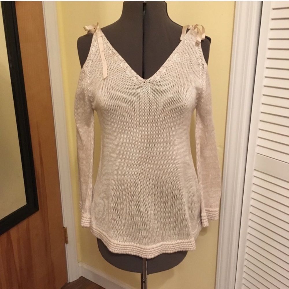 Cold Shoulder Lightweight Sweater
